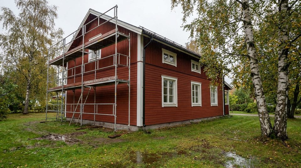 Fasadmålning-projekt i Lidingö