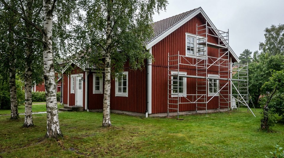Fasadmålning-projekt i Lidingö